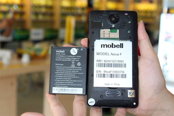 Mobell Nova F chỉ 512MB Bộ nhớ trong của Mobell Nova F chỉ 512MB