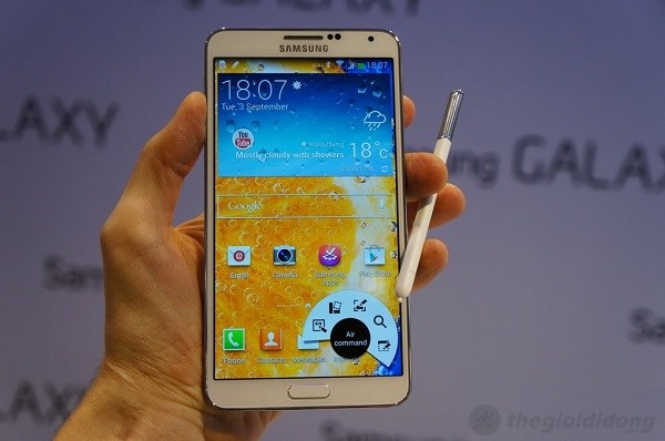 Samsung Galaxy note 3 với tính năng Air Command