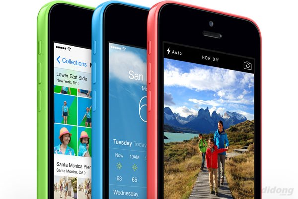 Màn hình Retina trên iPhone 5C hiển thị tốt ở mọi góc nhìn