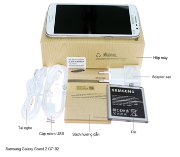 HCM,Samsung Galaxy Grand 2 Duos G7102 MÀU TRẮNG máy mới 100% hàng fpt fullbox giá rẻ - 3