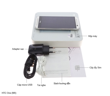 2 em HTC one M8 32Gb silver verizon nguyên seal giá 12tr (nofix). Chưa active.Fullbox - 1
