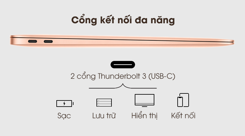  MacBook Air 2020 i3 | 2 cổng Thunderbolt 3 