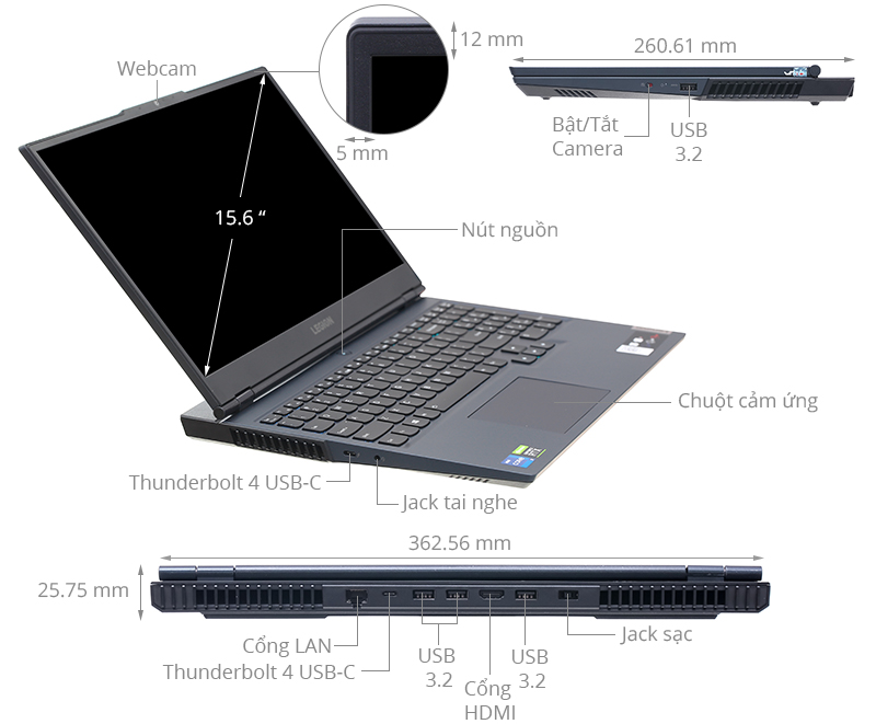 Lenovo Gaming Legion 5 15ITH6 i7 11800H/16GB/512GB/4GB RTX3050Ti/165Hz/Win11 (82JK00FNVN)