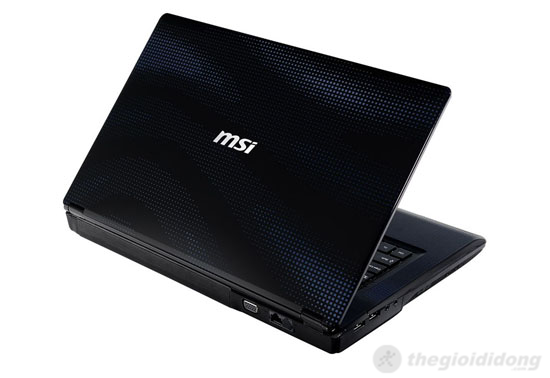 Cạnh sau của MSI CR460 003XVN có 2xLAN và VGA