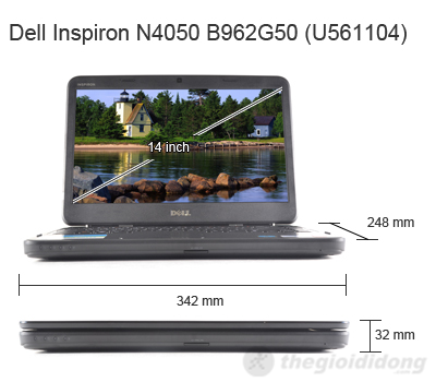 Dell Inspiron N4050 B962G50 kích thước