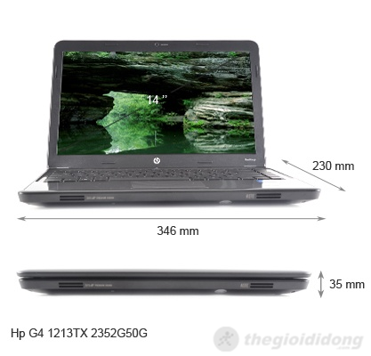 Hp G4 1213TX 2352G50G kích thước