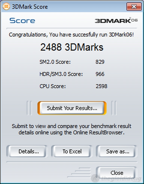 Điểm  3DMark gần tương đương với các laptop khác cùng cấu hình