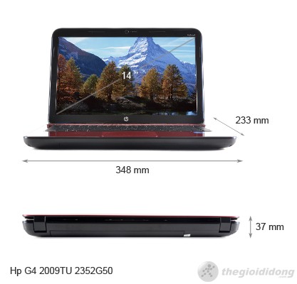 Kích thước Hp G4 2009TU 2352G50 Kích thước Hp G4 2009TU 2352G50