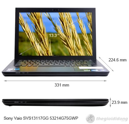 Kích thước Sony Vaio SVS13117GG Kích thước Sony Vaio SVS13117GG