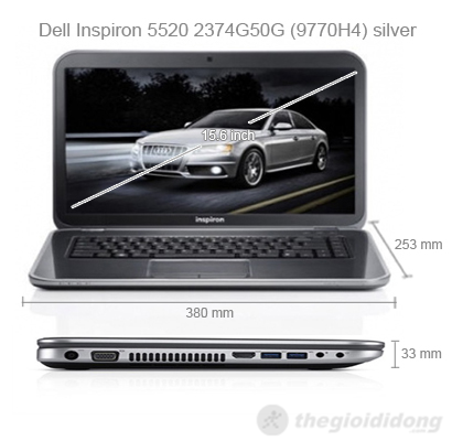 Kích thước của Dell Inspiron 5520 2374G50G