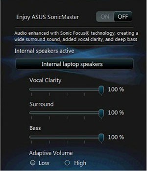 Tính năng SonicMaster Lite cho bạn cảm nhận âm thanh theo phong cách mới từ Asus K55A