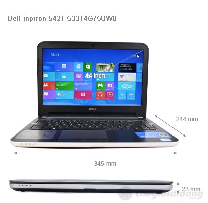 Dell inpiron 5421 53314G750W8 kích thước