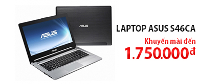 Laptop Asus S46CA - i5/3317U/4GB/500GB/SSD24GB/Win 8