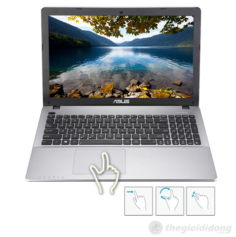 Asus X550CC được trang bị touchpad và bàn phím tốt