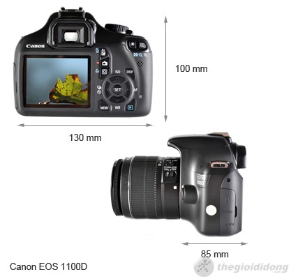 Kích thước của Canon EOS 1100D