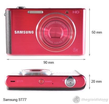 Kích thước của Samsung ST77