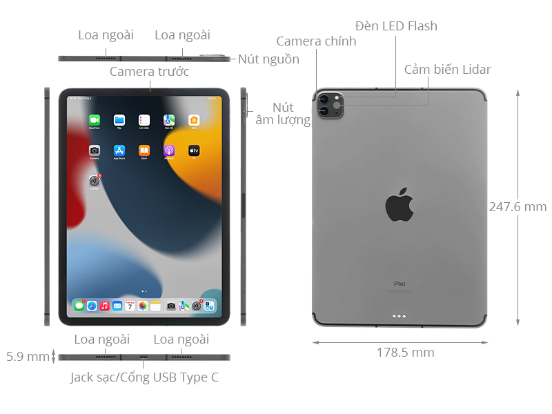 iPad Pro M1 11 inch WiFi Cellular 512GB (2021)
