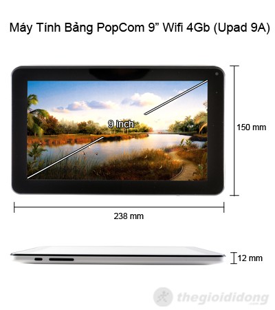 Kích thước Popcom Upad 9A Kích thước Popcom Upad 9A