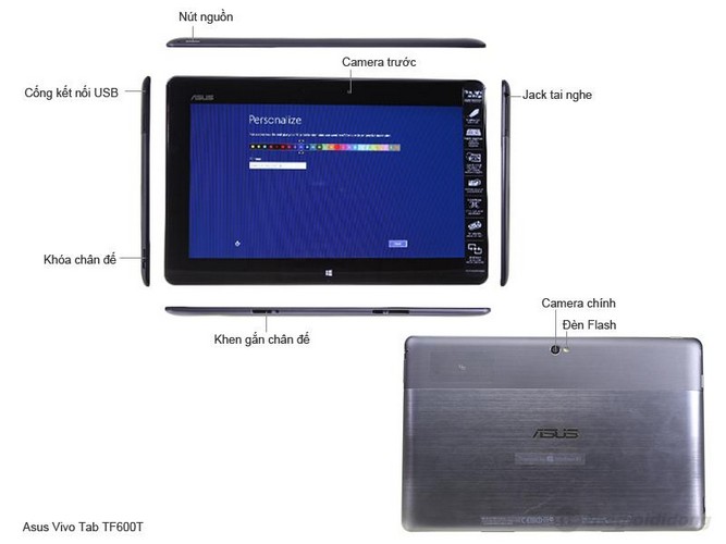 Mô tả chức năng của Asus Vivo Tab TF600T