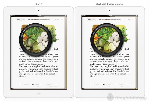 So sánh với iPad 2, iPad 4  giành phần thắng tuyệt đối