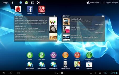 Xperia Tablet S chạy HĐH Android 4.0.3