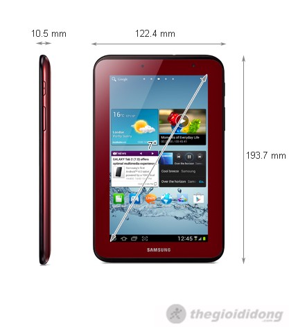 Ảnh kích thước Samsung Galaxy Tab 2 7 Wifi