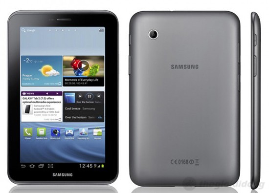 Galaxy Tab 2 7.0 vơi thiết kế nhỏ gọn và chắc chắn