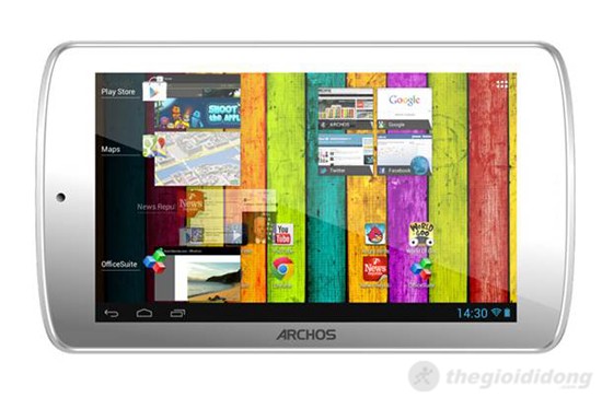 Archos 70 Titanium sử dụng hệ điều hành Android 4.1 Jelly Bean với nhiều tính năng hấp dẫn