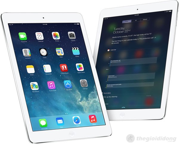 iPad Air cài đặt HĐH iOS 7 với giao diện phẳng đẹp mắt và tiện dụng