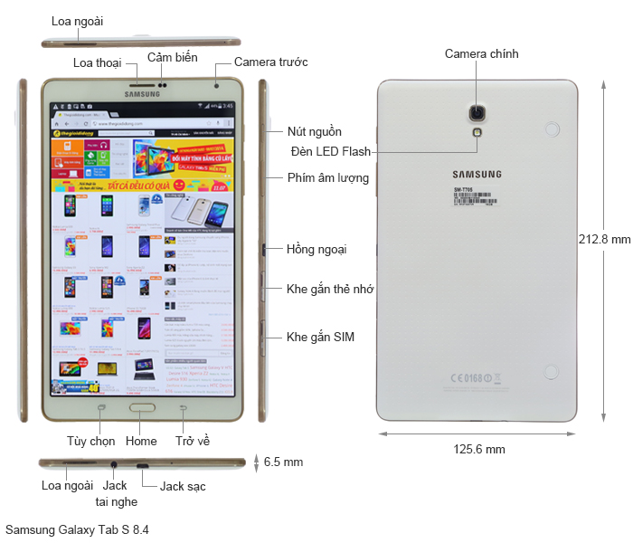 cần bán lại samsung galaxy tab s  8.4'' còn bh 10 tháng chính hãng hoặc đổi iphone 5 - 1