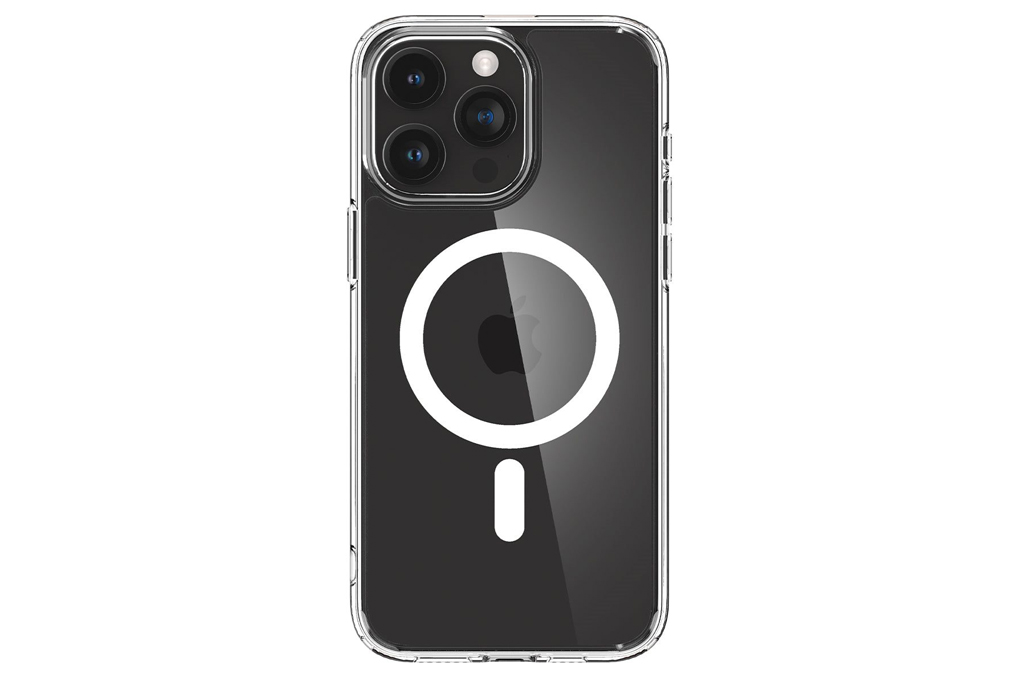 Ốp lưng MagSafe iPhone 15 Pro Max Nhựa cứng viền dẻo Spigen Crystal Hybrid MagFit ACS06450 Chính hãng