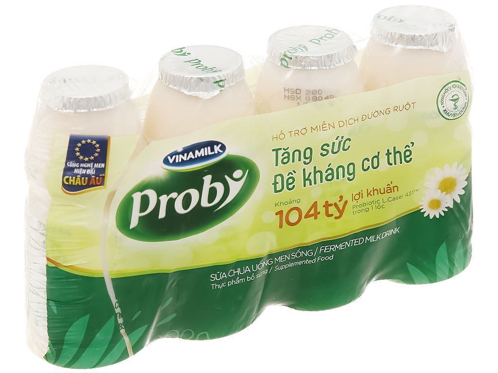 4 chai sữa chua uống Probi 130ml giá tốt tại Bách hoá XANH