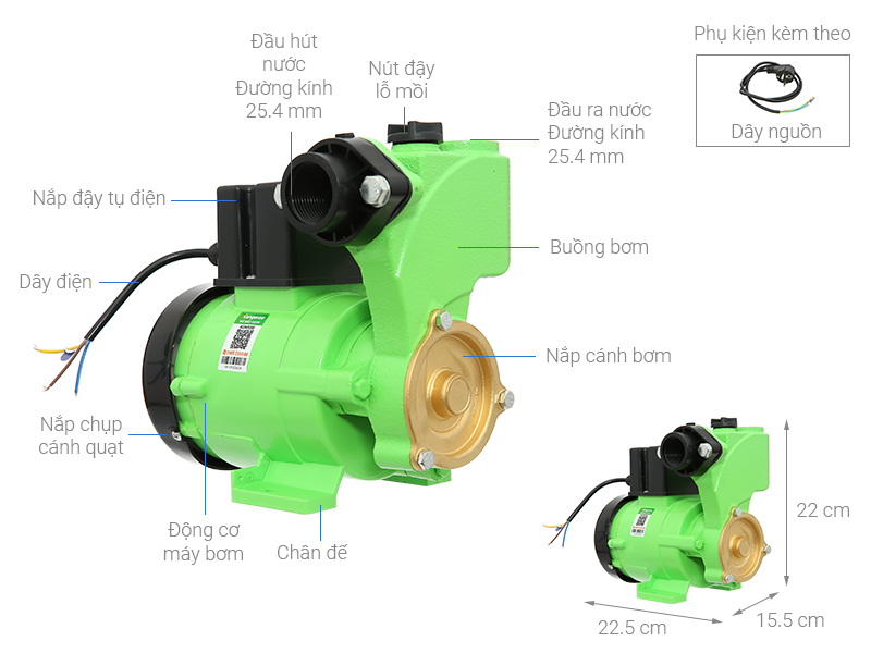 Máy bơm nước chân không Kangaroo KGWP200 200W