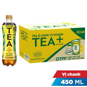 12 chai ô long TeaPlus chanh 455ml giá tốt tại Bách hoá XANH