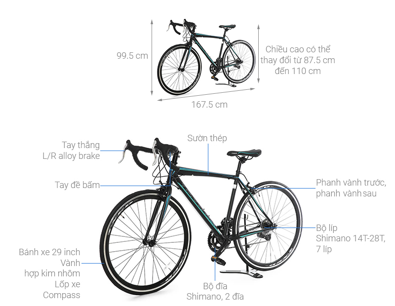 Xe Đạp Thể Thao Road Txed Speed Horse S5 29 inch Size L