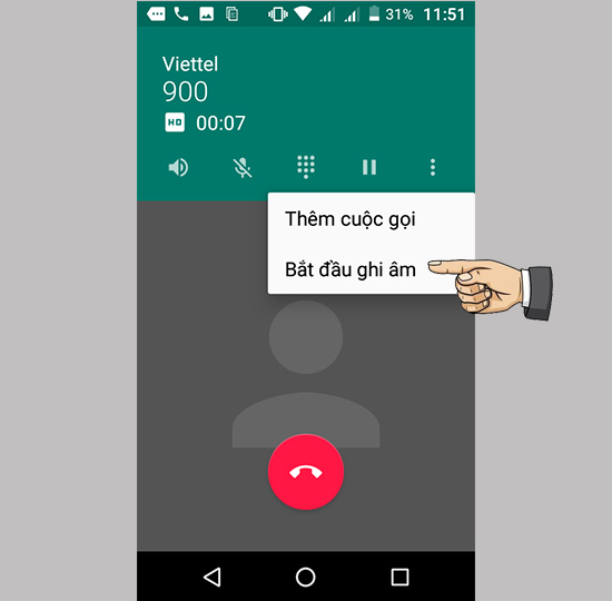 Bước 2: Chọn Bắt đầu ghi âm