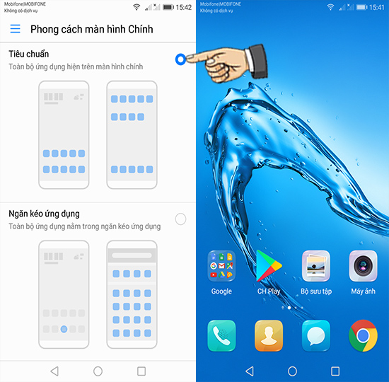 Bước 2: Chọn phong cách tiêu chuẩn.