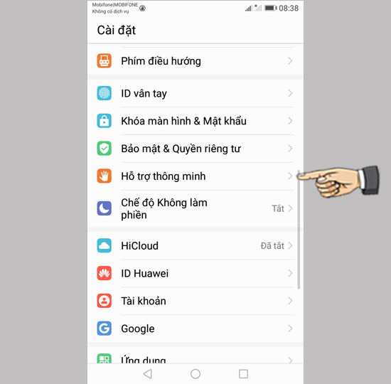 chọn Hỗ trợ thông minh