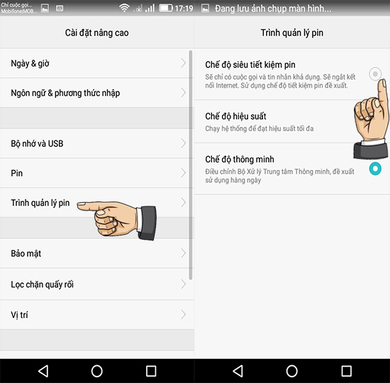 Bước 3: Bật siêu tiết kiệm pin.