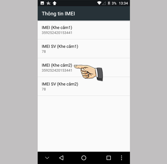 kiểm tra IMEI.