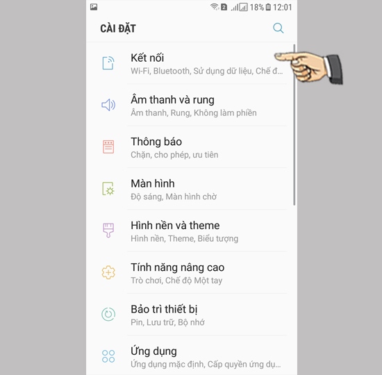 chọn Kết nối