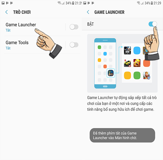 Bước 4: Bật game laucher.