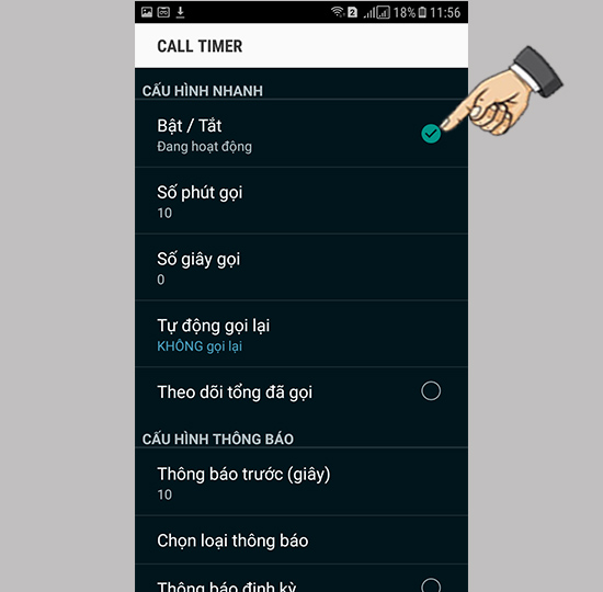Bước 2: Bật/ tắt tính năng.