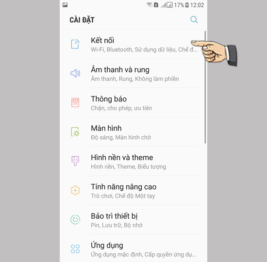 chọn Kết nối