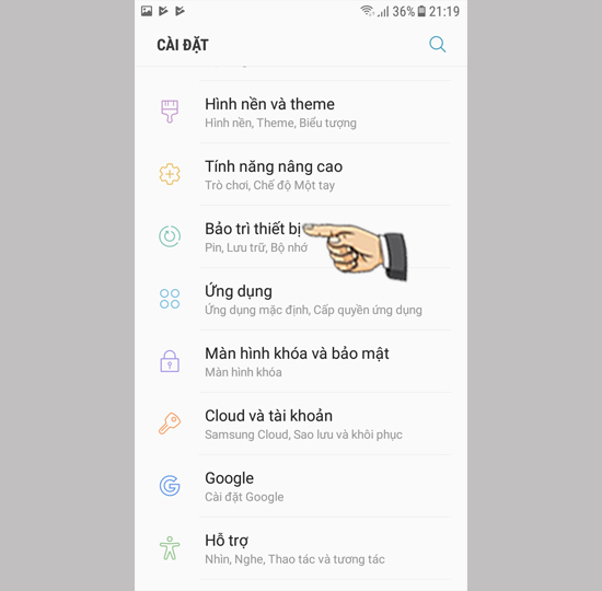chọn Bảo trì thiệt bị