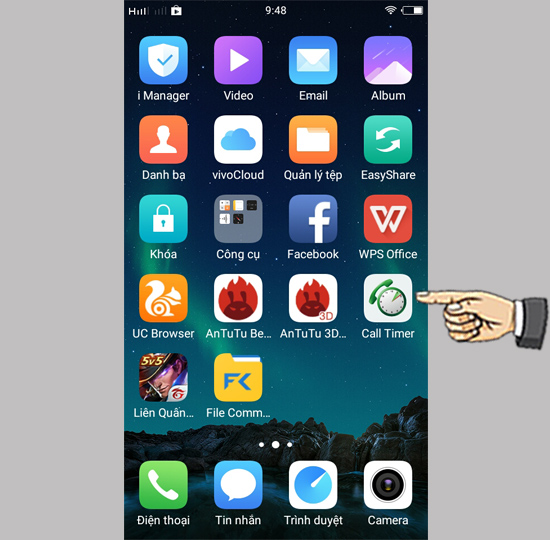 Bước 1: Tải ứng dụng Call Timer từ CH Play và mở ứng dụng lên.