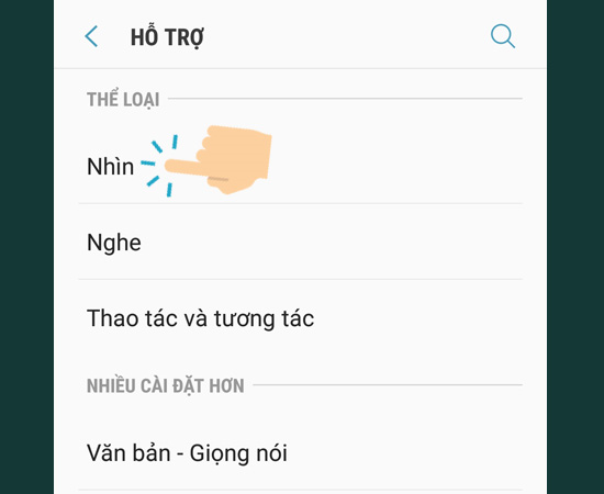 Bước 3: Sau đó hãy bấm chọn Nhìn.