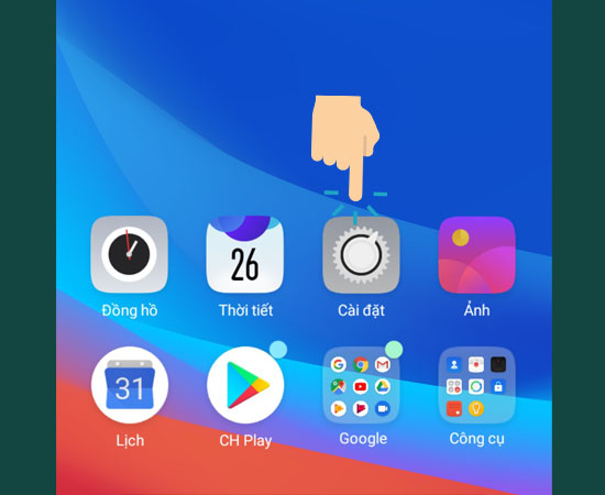 Bước 1: Đầu tiên vào