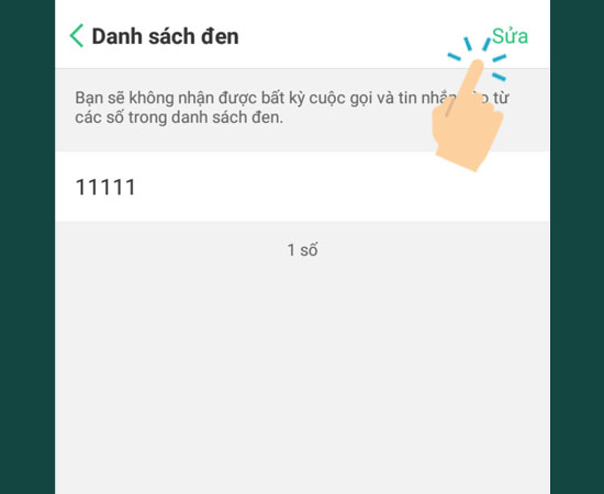 Bước 7: Nếu bạn muốn xóa số ra khỏi danh sách đen thì chọn