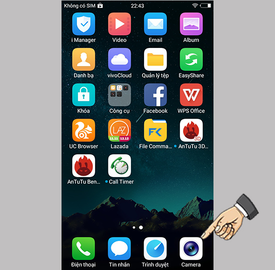 Bước 1: Vào Camera